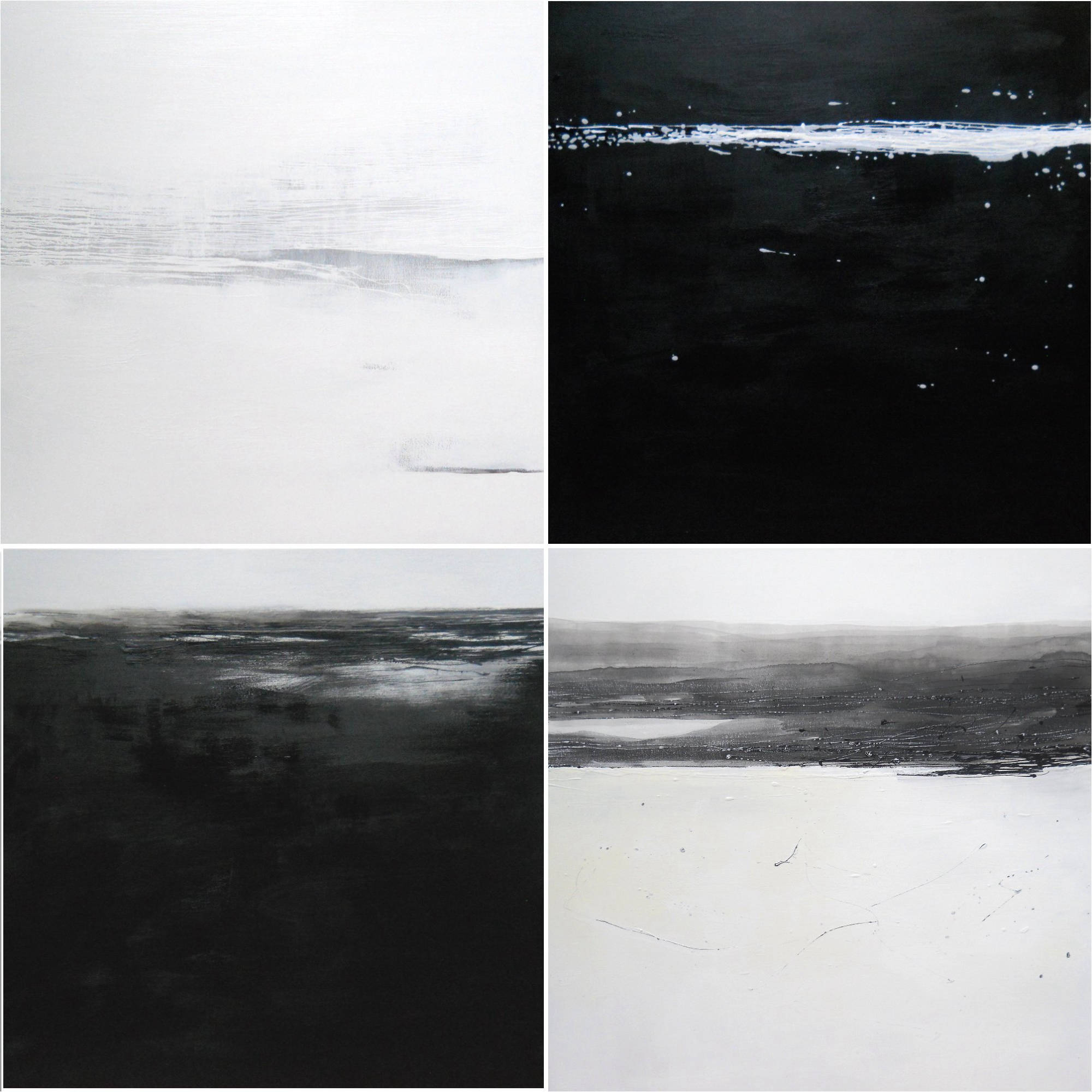 Guadando il nero, la serie dei dipinti di paesaggi astratti di Sergio Aiello artista contemporaneo al sito sergioaiello.com