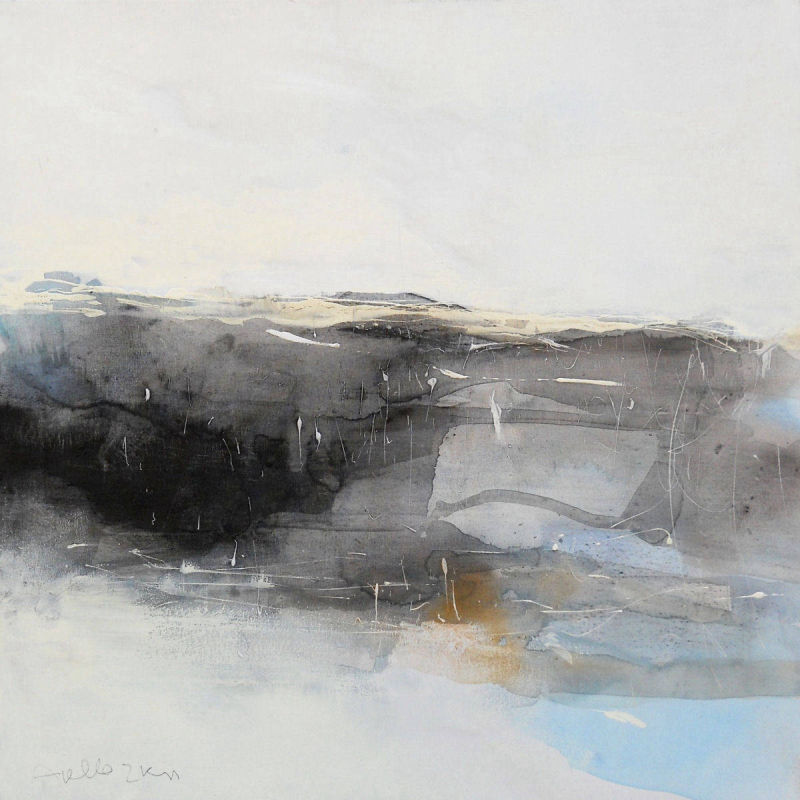 Crossing the black, works in  The exhibits of Sergio Aiello contemporary visual artist of Abstract Contemporary Landscape Paintings at https://www.sergioaiello.com